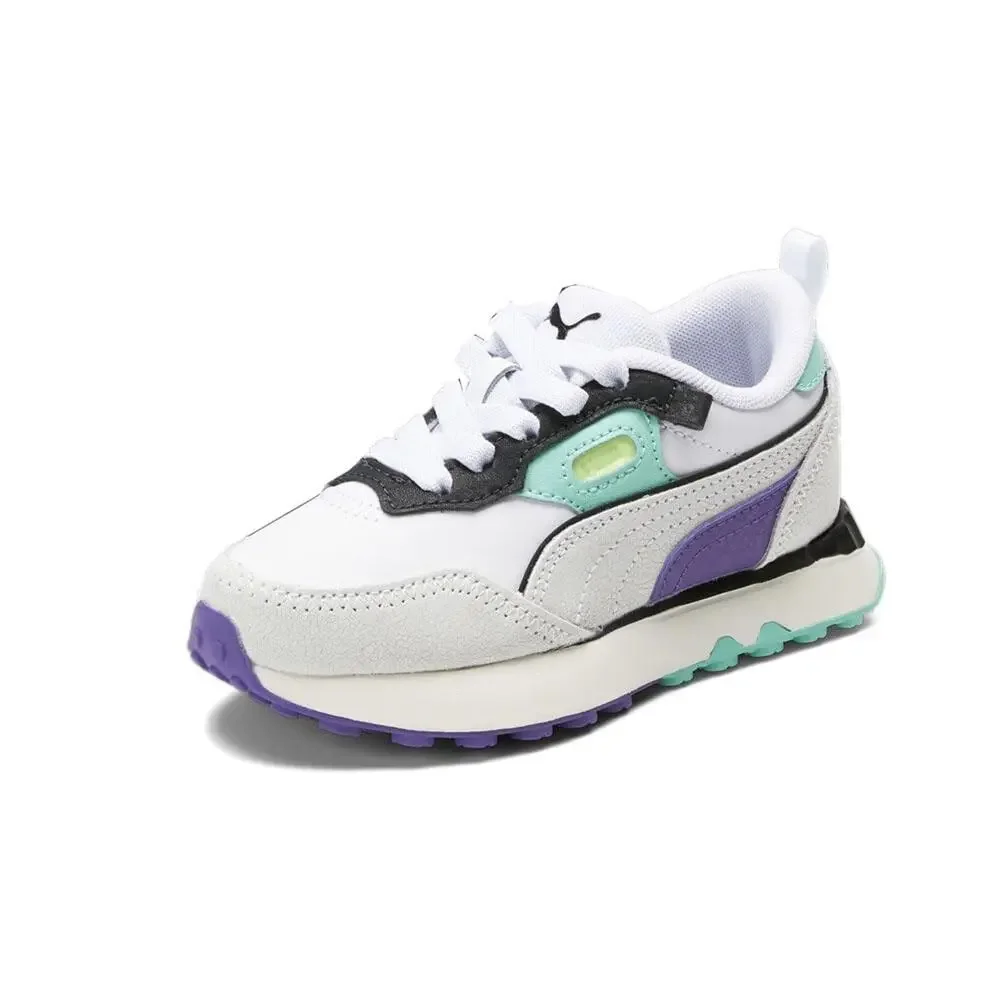 PUMA RIDER FV SPRING BREAK  PUMA WHITE/FLAT DARK GRAY/ELECTRIC PEPPERMINT 13